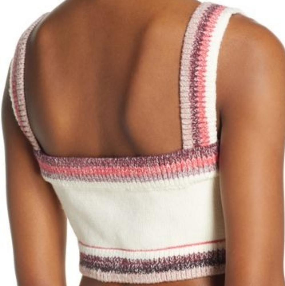 Last 1! FP In The Sun Sweater Knit Bralette Ivory - Picture 4 of 12